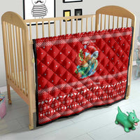 Tonga Christmas Quilt with Sea Turtle Coral Reef Design Snowflake Pattern and National Emblem - Polynesian Pride