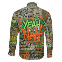 Yeah Nah Graffiti Skull New Zealand Slang Family Matching Puletasi and Hawaiian Shirt Kiwi Grunge Brick Wall and Bold Urban Street Art TS04 - Polynesian Pride