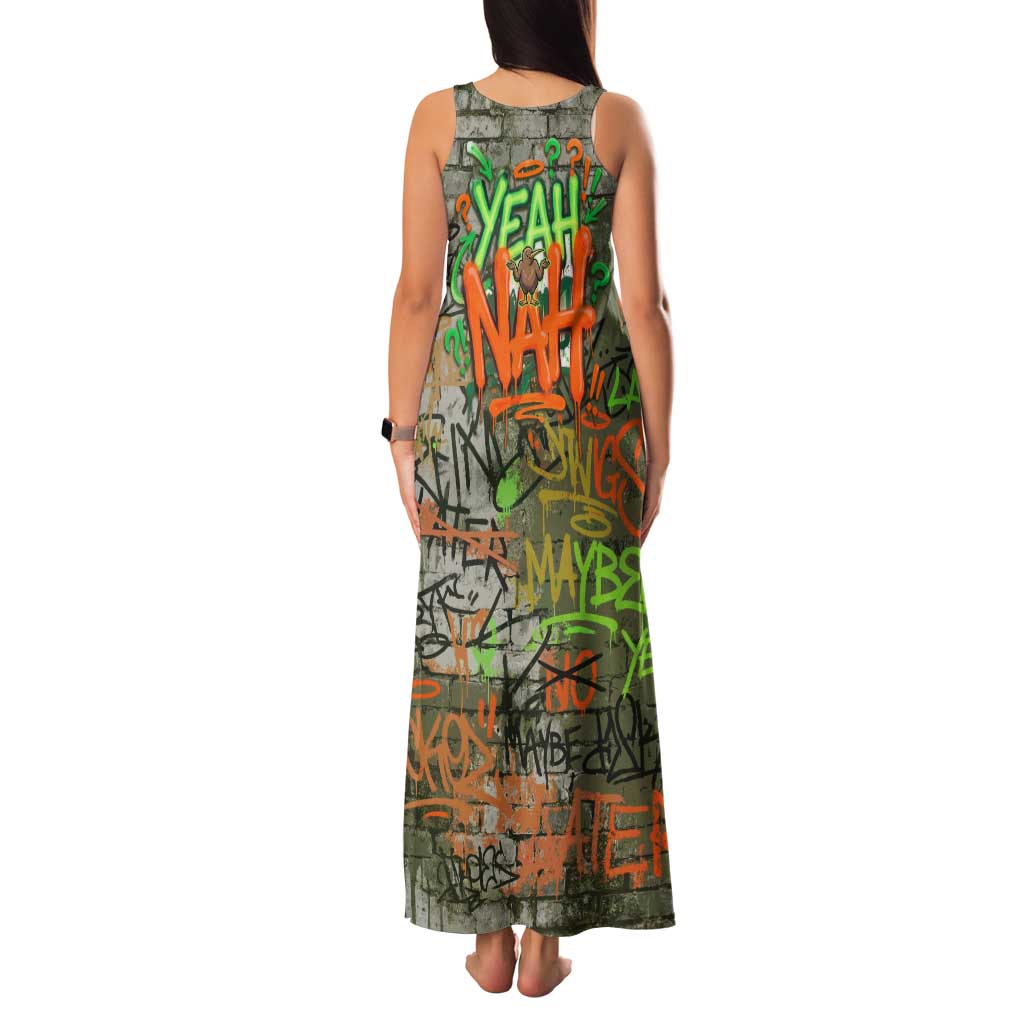 Yeah Nah Graffiti Skull New Zealand Slang Family Matching Tank Maxi Dress and Hawaiian Shirt Kiwi Grunge Brick Wall and Bold Urban Street Art TS04 - Polynesian Pride