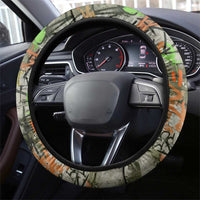 Yeah Nah Graffiti Skull New Zealand Slang Steering Wheel Cover Kiwi Grunge Brick Wall and Bold Urban Street Art