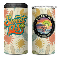 NZ Slang Sweet As Kiwi Shaka Sign 4 in 1 Can Cooler Tumbler New Zealand Surfboards Sun and Tropical Beach Retro TS04 One Size: 16 oz Beige - Polynesian Pride