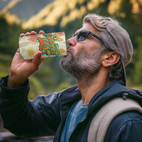 NZ Slang Sweet As Kiwi Shaka Sign 4 in 1 Can Cooler Tumbler New Zealand Surfboards Sun and Tropical Beach Retro TS04 - Polynesian Pride