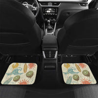 NZ Slang Sweet As Kiwi Shaka Sign Car Mats New Zealand Surfboards Sun and Tropical Beach Retro