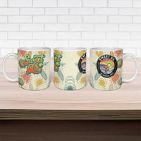 NZ Slang Sweet As Kiwi Shaka Sign Ceramic Mug New Zealand Surfboards Sun and Tropical Beach Retro