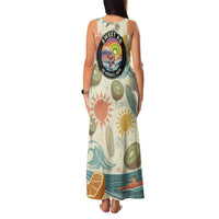 NZ Slang Sweet As Kiwi Shaka Sign Family Matching Tank Maxi Dress and Hawaiian Shirt New Zealand Surfboards Sun and Tropical Beach Retro