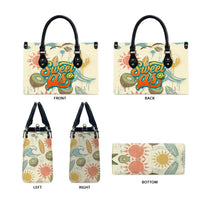 NZ Slang Sweet As Kiwi Shaka Sign Leather Bag New Zealand Surfboards Sun and Tropical Beach Retro
