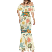 NZ Slang Sweet As Kiwi Shaka Sign Mermaid Dress New Zealand Surfboards Sun and Tropical Beach Retro