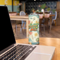 NZ Slang Sweet As Kiwi Shaka Sign Skinny Tumbler New Zealand Surfboards Sun and Tropical Beach Retro