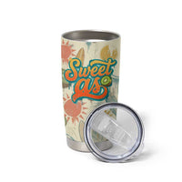 NZ Slang Sweet As Kiwi Shaka Sign Tumbler Cup New Zealand Surfboards Sun and Tropical Beach Retro