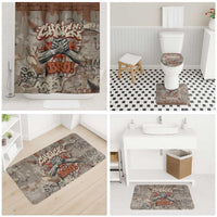Choice Bro Graffiti Handshake Bathroom Set New Zealand Slang Fern Brick Wall and Urban Street Art
