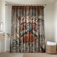 Choice Bro Graffiti Handshake Bathroom Set New Zealand Slang Fern Brick Wall and Urban Street Art