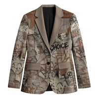 Choice Bro Graffiti Handshake Blazer New Zealand Slang Fern Brick Wall and Urban Street Art