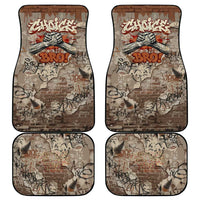 Choice Bro Graffiti Handshake Car Mats New Zealand Slang Fern Brick Wall and Urban Street Art