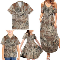 Choice Bro Graffiti Handshake Family Matching Summer Maxi Dress and Hawaiian Shirt New Zealand Slang Fern Brick Wall and Urban Street Art TS04 - Polynesian Pride