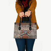 Choice Bro Graffiti Handshake Leather Bag New Zealand Slang Fern Brick Wall and Urban Street Art