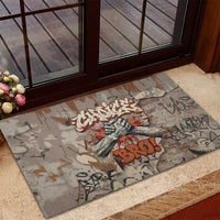 Choice Bro Graffiti Handshake Rubber Doormat New Zealand Slang Fern Brick Wall and Urban Street Art