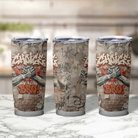 Choice Bro Graffiti Handshake Tumbler Cup New Zealand Slang Fern Brick Wall and Urban Street Art