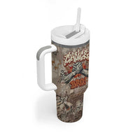 Choice Bro Graffiti Handshake Tumbler With Handle New Zealand Slang Fern Brick Wall and Urban Street Art