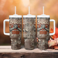 Choice Bro Graffiti Handshake Tumbler With Handle New Zealand Slang Fern Brick Wall and Urban Street Art