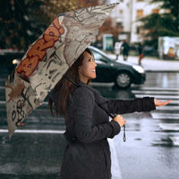 Choice Bro Graffiti Handshake Umbrella New Zealand Slang Fern Brick Wall and Urban Street Art