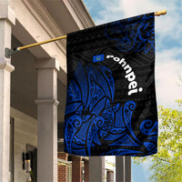 Pohnpei Federated States Of Micronesia Garden Flag Polynesian Tribal Heritage Art With Blue Island Tattoo Patterns