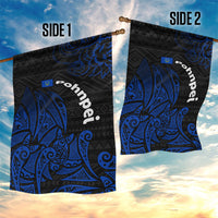 Pohnpei Federated States Of Micronesia Garden Flag Polynesian Tribal Heritage Art With Blue Island Tattoo Patterns