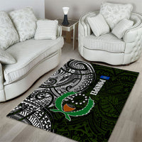 Pohnpei Federated States Of Micronesia Area Rug Polynesian Tribal Heritage Art With Kaselehlie State Seal