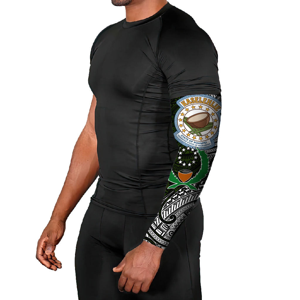 Pohnpei Federated States Of Micronesia Arm Sleeves Polynesian Tribal Heritage Art With Kaselehlie State Seal
