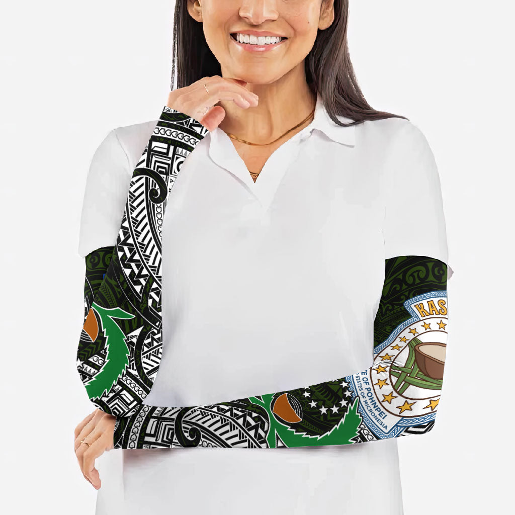 Pohnpei Federated States Of Micronesia Arm Sleeves Polynesian Tribal Heritage Art With Kaselehlie State Seal
