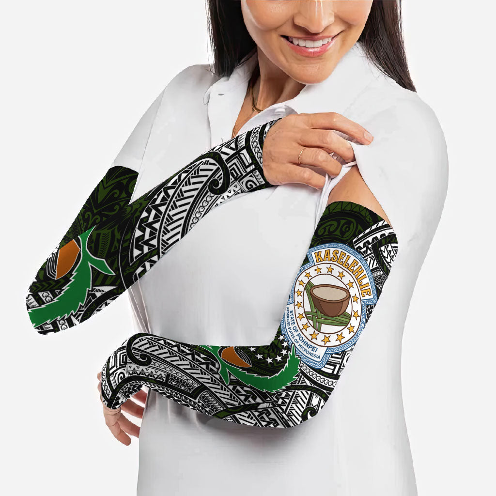 Pohnpei Federated States Of Micronesia Arm Sleeves Polynesian Tribal Heritage Art With Kaselehlie State Seal
