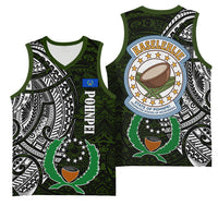 Pohnpei Federated States Of Micronesia Basketball Jersey Polynesian Tribal Heritage Art With Kaselehlie State Seal