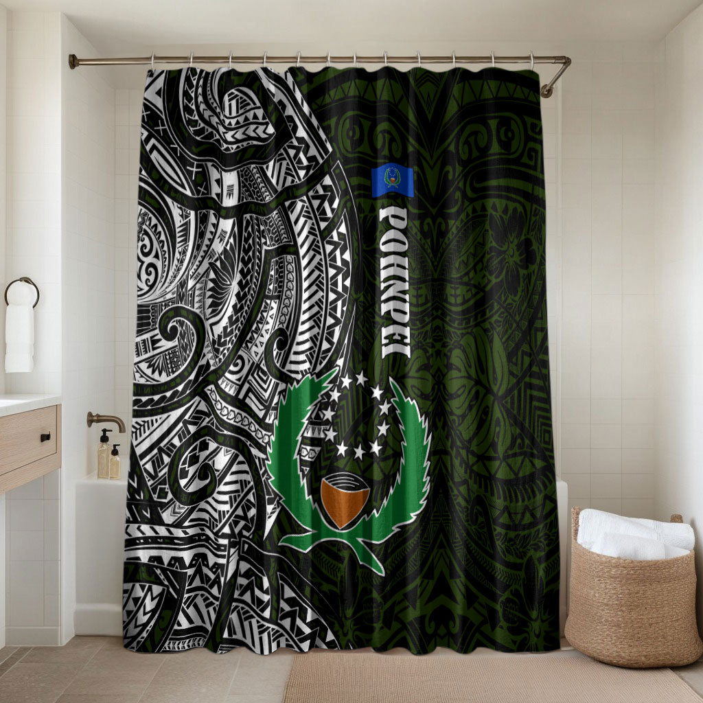 Pohnpei Federated States Of Micronesia Bathroom Set Polynesian Tribal Heritage Art With Kaselehlie State Seal