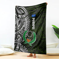 Pohnpei Federated States Of Micronesia Blanket Polynesian Tribal Heritage Art With Kaselehlie State Seal