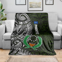 Pohnpei Federated States Of Micronesia Blanket Polynesian Tribal Heritage Art With Kaselehlie State Seal