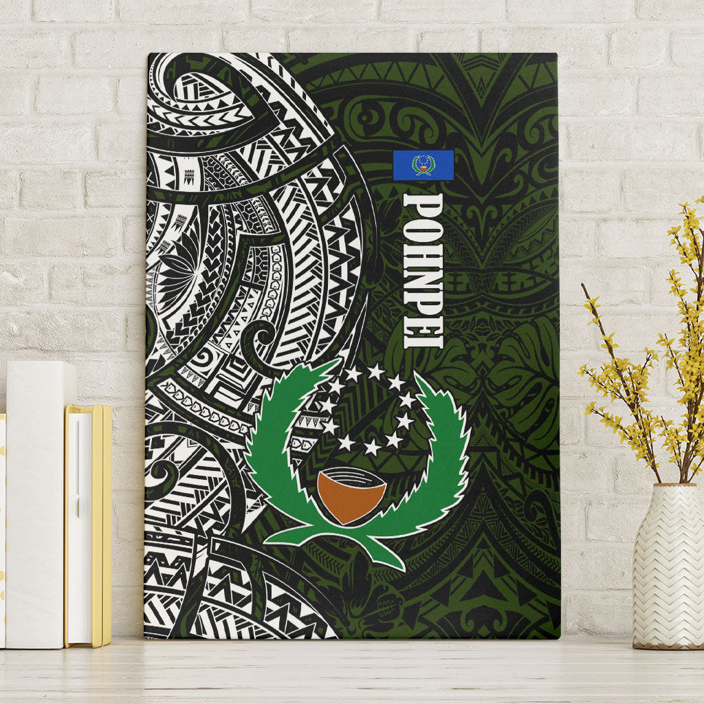 Pohnpei Federated States Of Micronesia Canvas Wall Art Polynesian Tribal Heritage Art With Kaselehlie State Seal