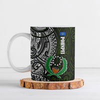Pohnpei Federated States Of Micronesia Ceramic Mug Polynesian Tribal Heritage Art With Kaselehlie State Seal
