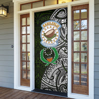 Pohnpei Federated States Of Micronesia Door Cover Polynesian Tribal Heritage Art With Kaselehlie State Seal