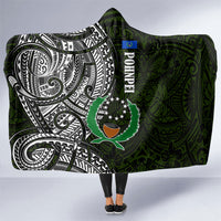 Pohnpei Federated States Of Micronesia Hooded Blanket Polynesian Tribal Heritage Art With Kaselehlie State Seal