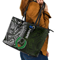 Pohnpei Federated States Of Micronesia Leather Tote Bag Polynesian Tribal Heritage Art With Kaselehlie State Seal