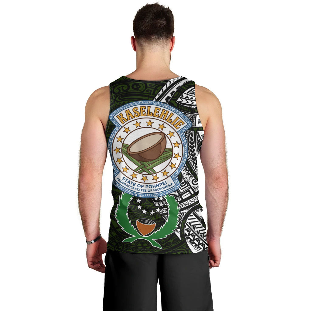 Pohnpei Federated States Of Micronesia Men Tank Top Polynesian Tribal Heritage Art With Kaselehlie State Seal