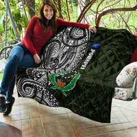 Pohnpei Federated States Of Micronesia Quilt Polynesian Tribal Heritage Art With Kaselehlie State Seal