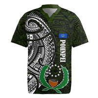 Pohnpei Federated States Of Micronesia Rugby Jersey Polynesian Tribal Heritage Art With Kaselehlie State Seal