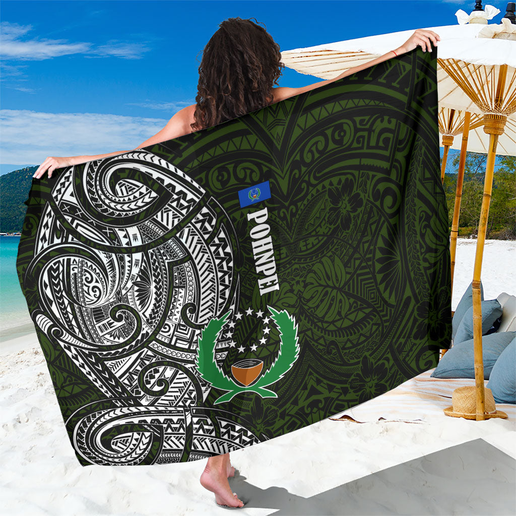 Pohnpei Federated States Of Micronesia Sarong Polynesian Tribal Heritage Art With Kaselehlie State Seal