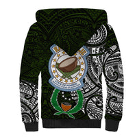 Pohnpei Federated States Of Micronesia Sherpa Hoodie Polynesian Tribal Heritage Art With Kaselehlie State Seal