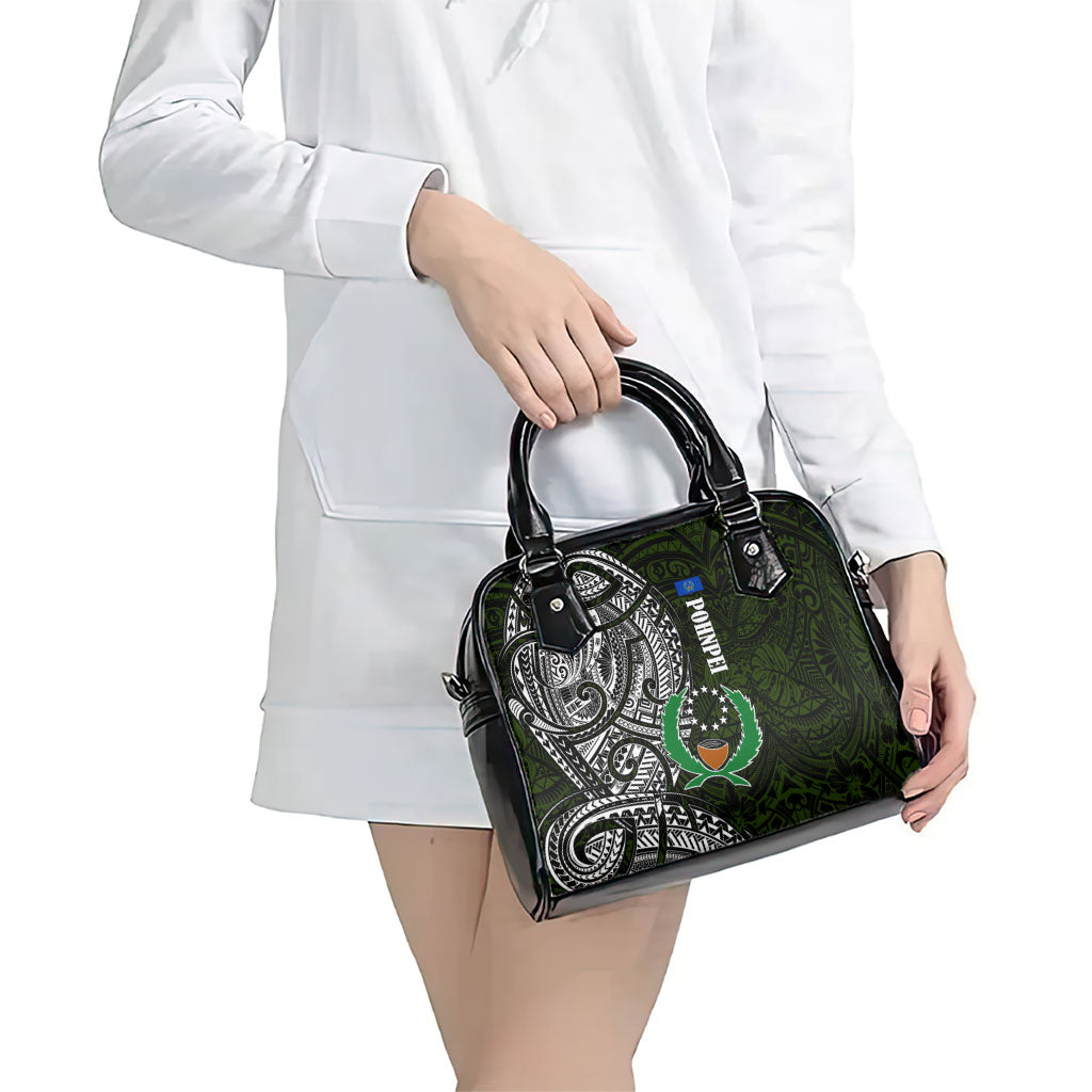 Pohnpei Federated States Of Micronesia Shoulder Handbag Polynesian Tribal Heritage Art With Kaselehlie State Seal