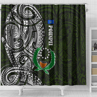 Pohnpei Federated States Of Micronesia Shower Curtain Polynesian Tribal Heritage Art With Kaselehlie State Seal