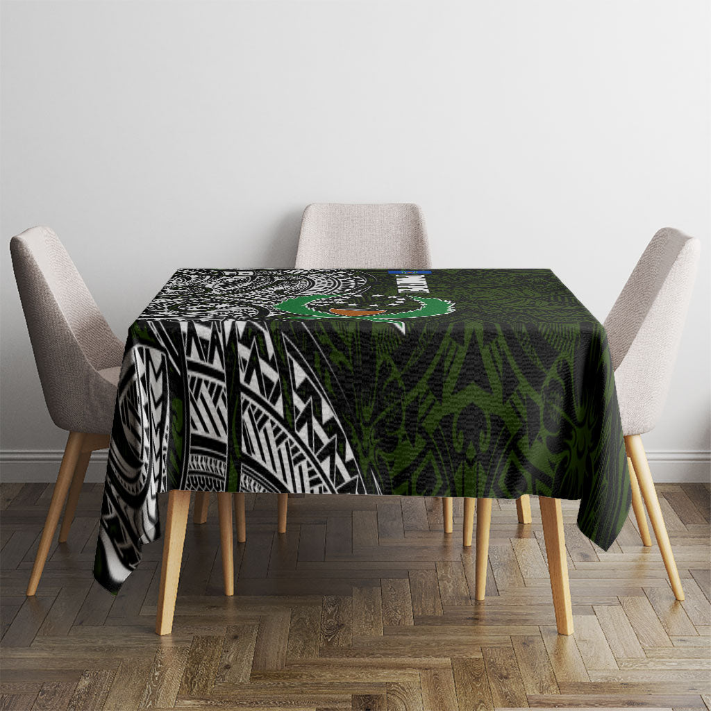 Pohnpei Federated States Of Micronesia Tablecloth Polynesian Tribal Heritage Art With Kaselehlie State Seal