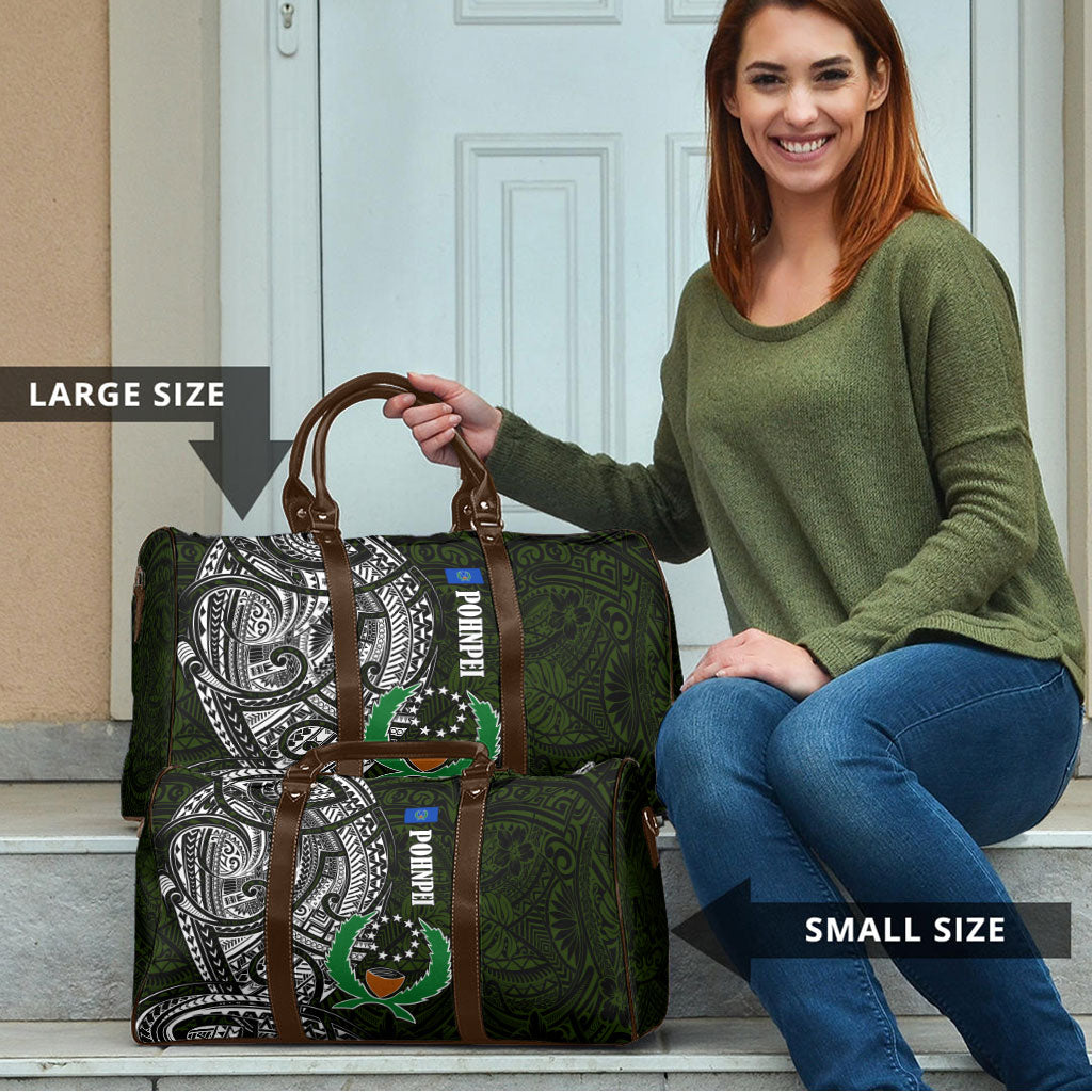 Pohnpei Federated States Of Micronesia Travel Bag Polynesian Tribal Heritage Art With Kaselehlie State Seal