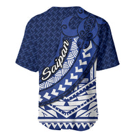 Northern Mariana Islands Saipan Baseball Jersey Polynesian Tribal Pattern - Commonwealth Seal Art TS04 - Polynesian Pride