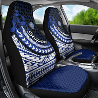 Northern Mariana Islands Saipan Car Seat Cover Polynesian Tribal Pattern - Commonwealth Seal Art